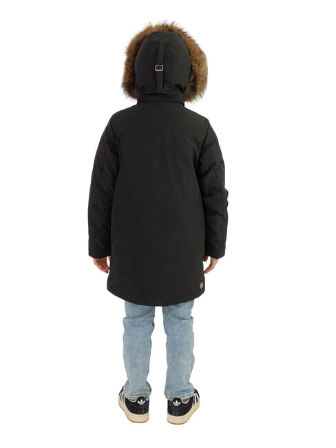 NEWFUTURY KIDS Veste longue matelass&eacute;e &agrave; capuche volcan noir - B&eacute;b&eacute; Vestes