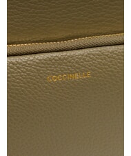 COCCINELLE FENIX Sac à dos moyen en cuir vert laurier - Sacs pour Femme - 3