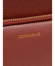 COCCINELLE FENIX Sac à dos moyen en cuir Brandy - Sacs pour Femme - 4