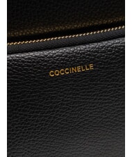 COCCINELLE FENIX Sac à dos moyen en cuir Noir - Sacs pour Femme - 3