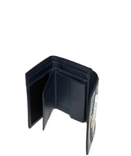 GATTINONI PLANETARIUM Portefeuille moyen à rabat aigue-marine/bleu marine - Portefeuilles Femme - 2