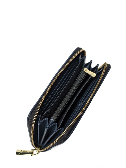 PLANETARIUM Grand portefeuille zippé aigue-marine/bleu marine - Portefeuilles Femme