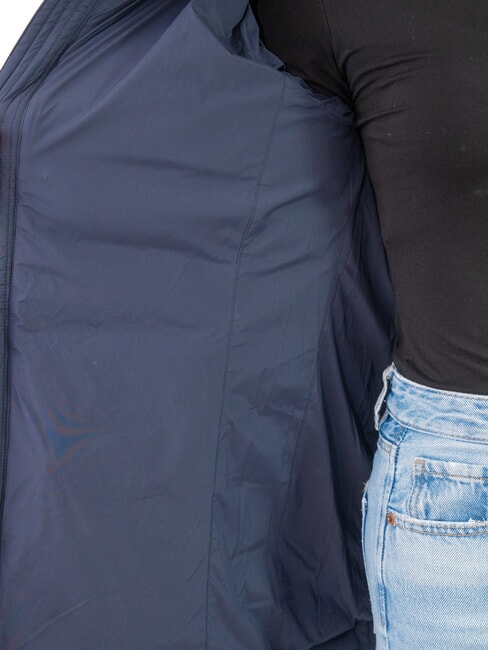 EXPERT Doudoune mi-longue &agrave; col montant bleu marine - Doudounes femme