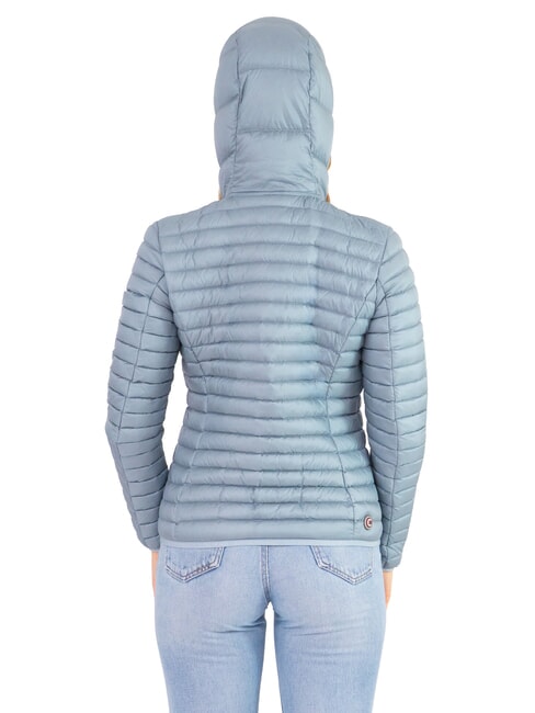 DELUXE Veste matelass&eacute;e de poids moyen avec capuche acier noir polaire - Doudounes femme