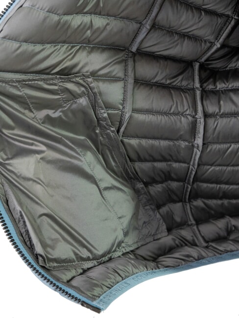 DELUXE Veste matelass&eacute;e de poids moyen avec capuche acier noir polaire - Doudounes femme