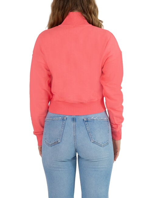 LOOP Sweat-shirt à col montant et demi-zip corail épicé - Sweat-shirts pour femmes