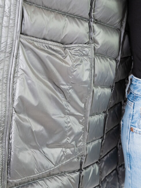 FRIENDLY Doudoune mi-longue avec capuche acier fonc&eacute;-acier fonc&eacute; - Doudounes femme