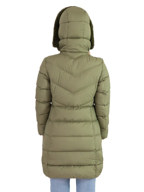 CAPTION Doudoune longue à capuche pour femme boue - Doudounes femme