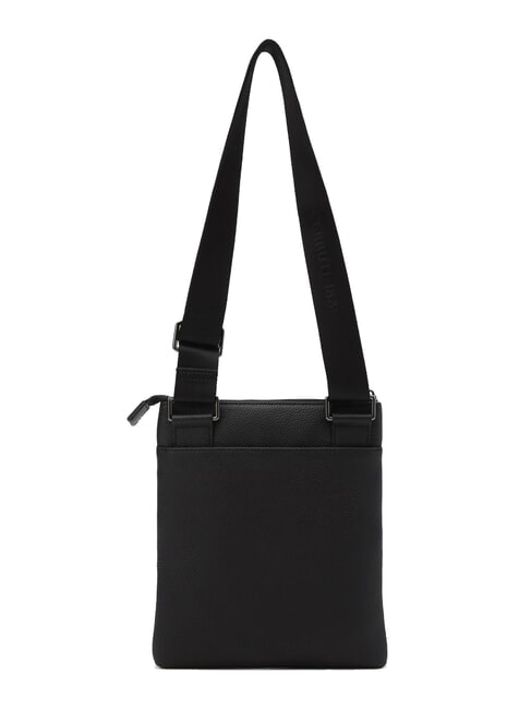 MADDOX Sac plat multi-poches en cuir noir - Sacs en Bandoulières pour Homme