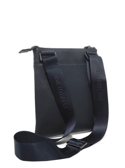 MADDOX Sac plat multi-poches en cuir bleu - Sacs en Bandoulières pour Homme