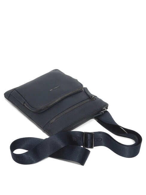 MADDOX Sac plat multi-poches en cuir bleu - Sacs en Bandoulières pour Homme