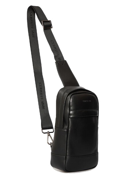 BRAD Sac en cuir noir - Sacs en Bandoulières pour Homme