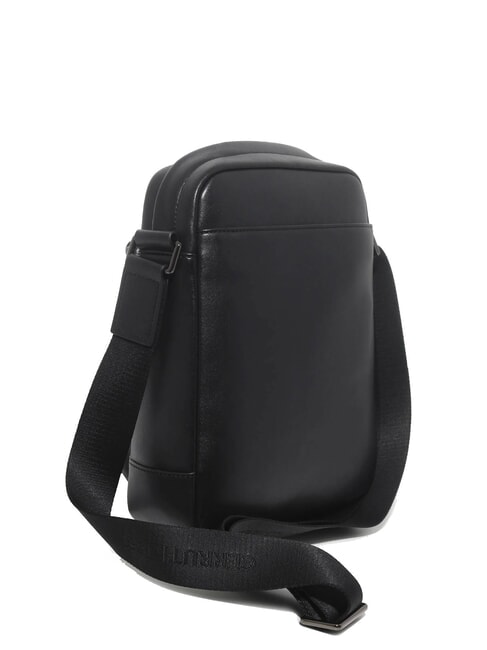 BRAD Sac en cuir avec poche noir - Sacs en Bandoulières pour Homme