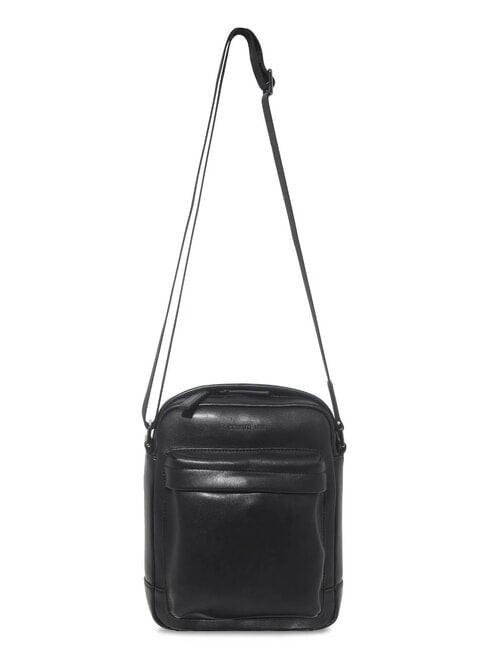 BRAD Sac en cuir avec poche noir - Sacs en Bandoulières pour Homme