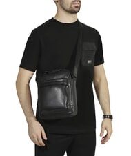 CERRUTI BRAD Sac en cuir avec poche noir - Sacs en Bandoulières pour Homme - 5