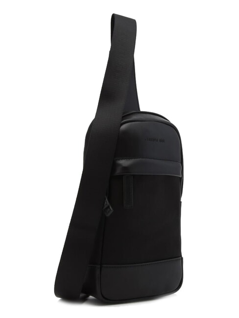 BRAD Sac en cuir et nylon noir - Sacs en Bandoulières pour Homme