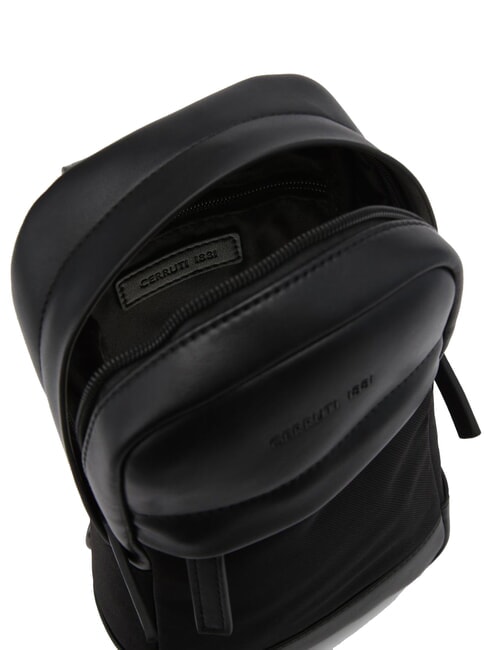 BRAD Sac en cuir et nylon noir - Sacs en Bandoulières pour Homme