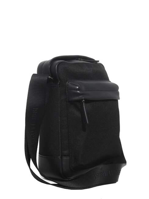 BRAD Sac en cuir et nylon noir - Sacs en Bandoulières pour Homme