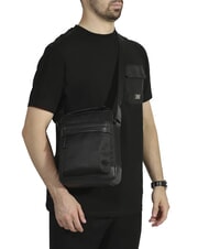 CERRUTI BRAD Sac en cuir et nylon noir - Sacs en Bandoulières pour Homme - 4