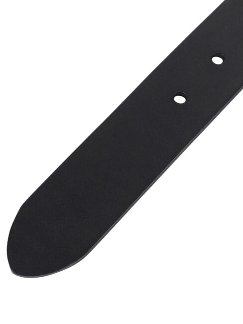 LOGO EMBOSSED Ceinture en cuir raccourcissable noir - Ceintures