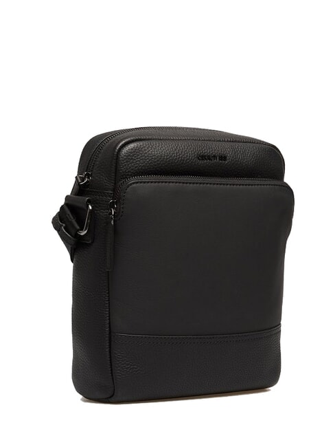 SCOTT Sac en cuir noir - Sacs en Bandoulières pour Homme