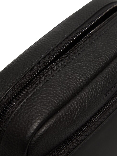 SCOTT Sac en cuir noir - Sacs en Bandoulières pour Homme