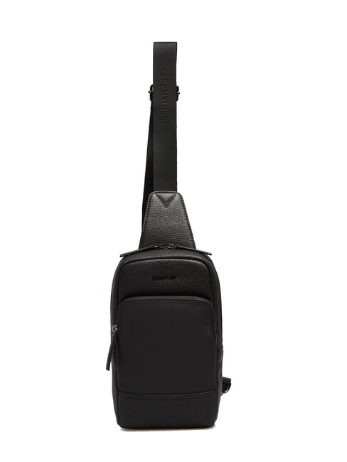 SCOTT Sac en cuir avec poche noir - Sacs en Bandoulières pour Homme