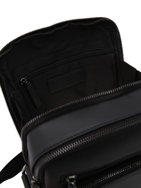 RORY Sac multi-poches en cuir lisse noir - Sacs en Bandoulières pour Homme