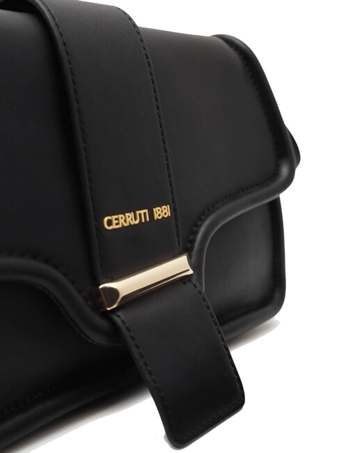 CERRUTIS Sac à bandoulière en cuir noir - Sacs pour Femme