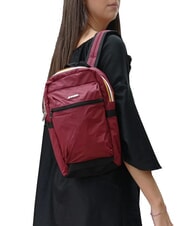 KWAY LAON Petit sac à dos en nylon syrah rouge - Sacs à dos pour l'École & les Loisirs - 5