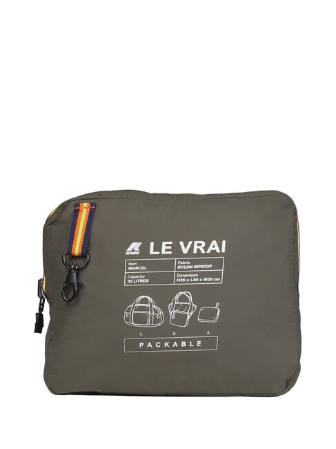 LE VRAI 4.0 MARCEL Sac de sport imperméable vert noirâtre - Sacs de voyage
