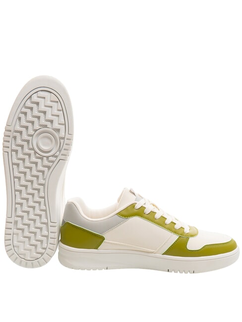 TE Baskets à blocs de couleurs blanc/vert - Chaussures unisexe