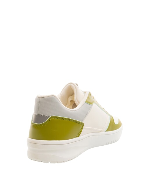 TE Baskets à blocs de couleurs blanc/vert - Chaussures unisexe