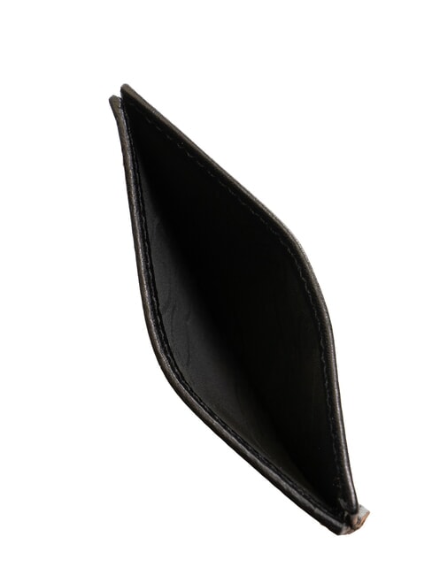 LIFE Porte-cartes plat en cuir noir - Portefeuilles Homme