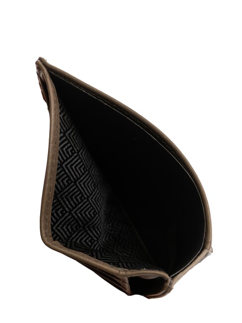 STELVIO Porte-cartes plat en cuir GRIS - Portefeuilles Homme