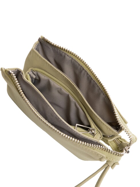 POUCHY Mini pochette à 3 compartiments vert sauge - Sacs pour Femme