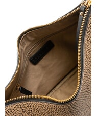 BORBONESE BRUNCH Sac &agrave; bandouli&egrave;re Luna Bag op naturel / noir - Sacs pour Femme - 5