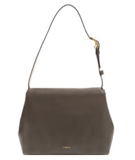 FURLA DOMUS  Sac à bandoulière en cuir gris urbain - Sacs pour Femme - 3