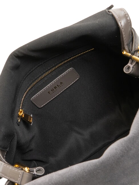 DOMUS  Sac à bandoulière en cuir gris urbain - Sacs pour Femme