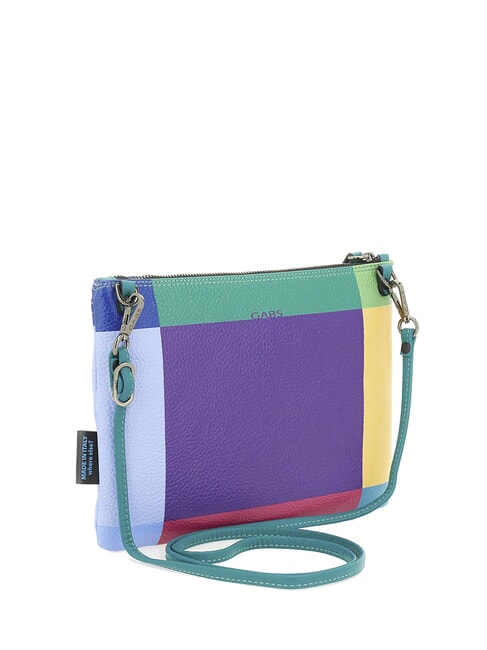 BEYONCE POP M Pochette en cuir avec bandoulière violet géométrique - Sacs pour Femme