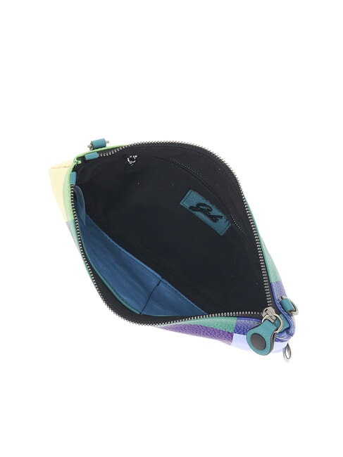 BEYONCE POP M Pochette en cuir avec bandoulière violet géométrique - Sacs pour Femme