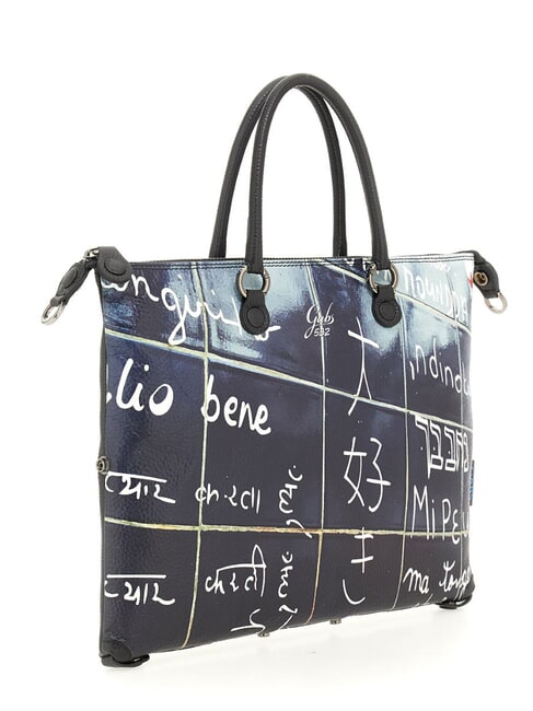 G3 PLUS LARGE MULTICOLOR Sac shopping plat transformable Je t'aime - Sacs pour Femme