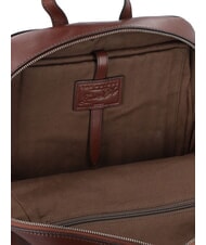 THE BRIDGE ALBERTO Sac à dos pour ordinateur portable 13 pouces, en cuir Marron / Palladium - Sacs à dos pour ordinateur portable - 3