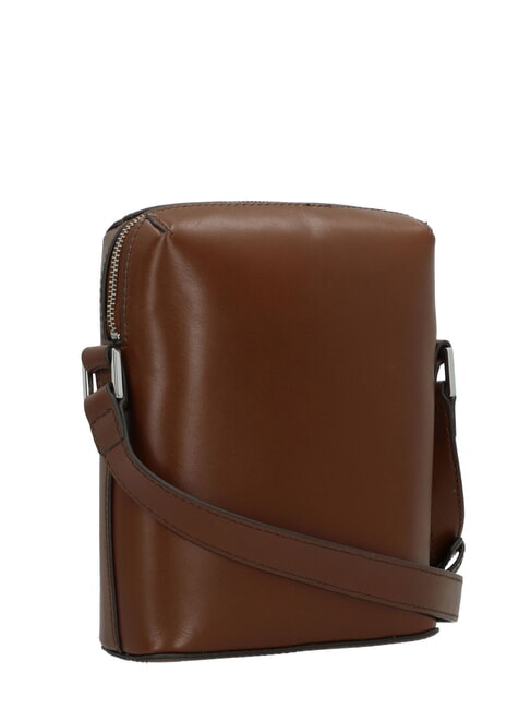 ALBERTO Sac en cuir Marron / Palladium - Sacs en Bandoulières pour Homme