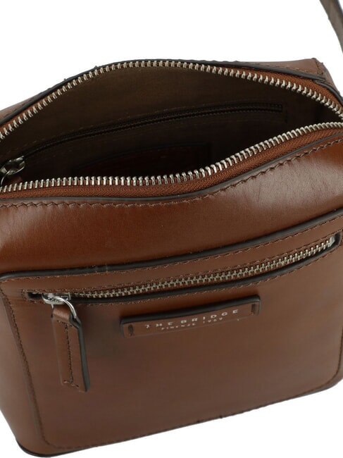 ALBERTO Sac en cuir Marron / Palladium - Sacs en Bandoulières pour Homme