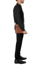 THE BRIDGE ALBERTO Sac en cuir Marron / Palladium - Sacs en Bandoulières pour Homme - 4