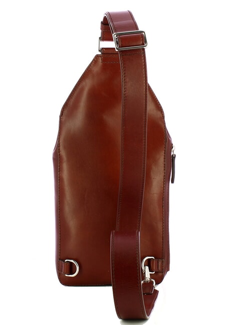 ALBERTO Sac à bandoulière en cuir Marron / Palladium - Sacs en Bandoulières pour Homme