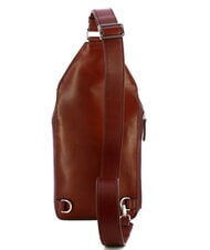 THE BRIDGE ALBERTO Sac à bandoulière en cuir Marron / Palladium - Sacs en Bandoulières pour Homme - 3