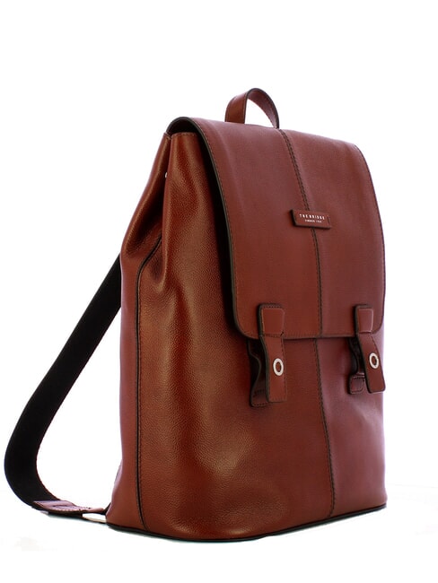 BIAGIO  Sac à dos PC 13", en cuir brun 14/ruthénium palladium - Sacs à dos pour ordinateur portable