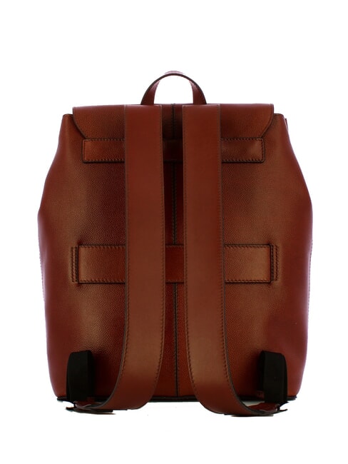 BIAGIO  Sac à dos PC 13", en cuir brun 14/ruthénium palladium - Sacs à dos pour ordinateur portable